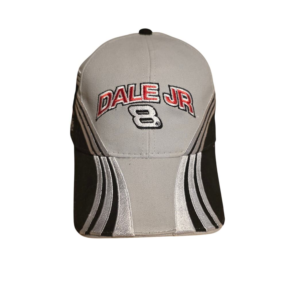 Dale Earnhardt Jr #8 Budweiser Chase Authentics Adjustable Hat - Gray Black